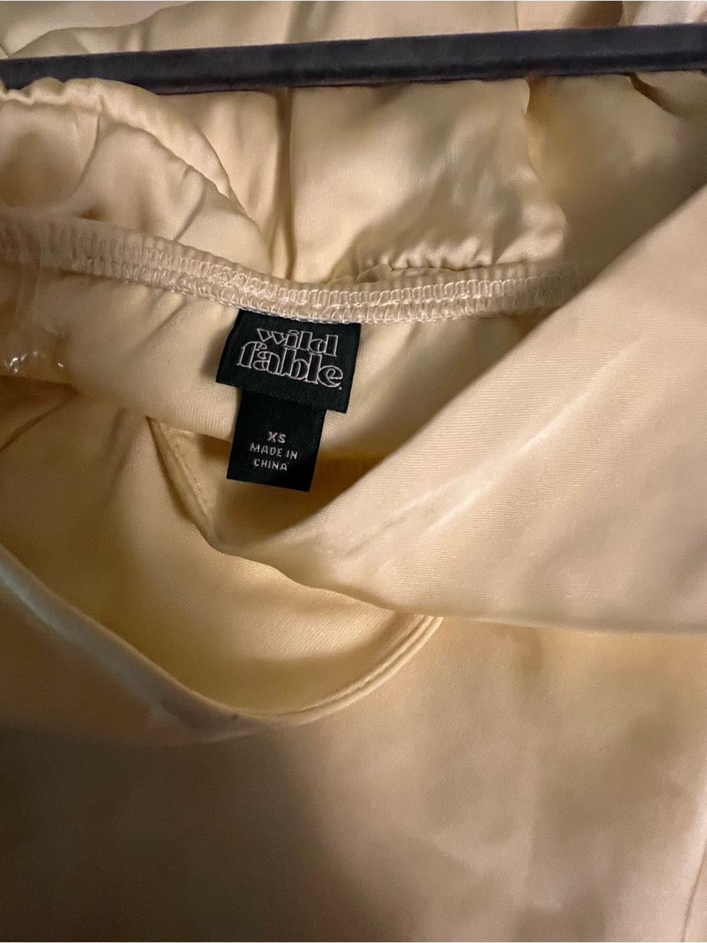 wild fable Butter/Champagne Asymmetrical Satin Slip Dress - Picture 2 of 4